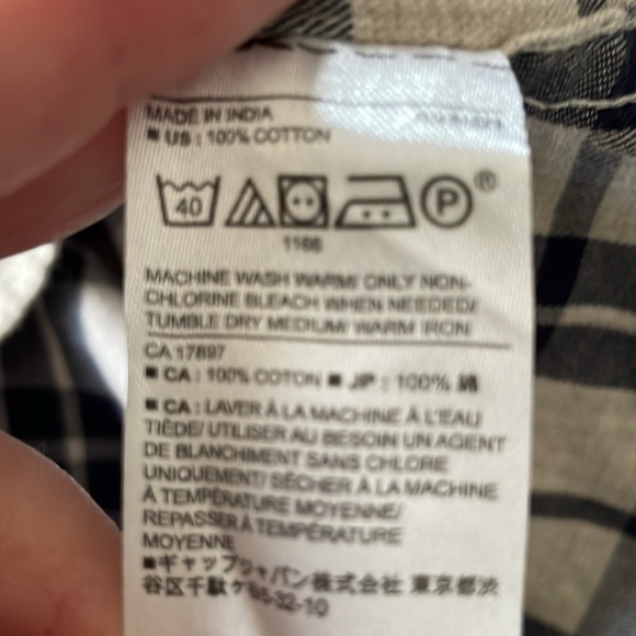 Banana Republic Untucked Fit Plaid Shirt Size Large - Picture 6 of 6